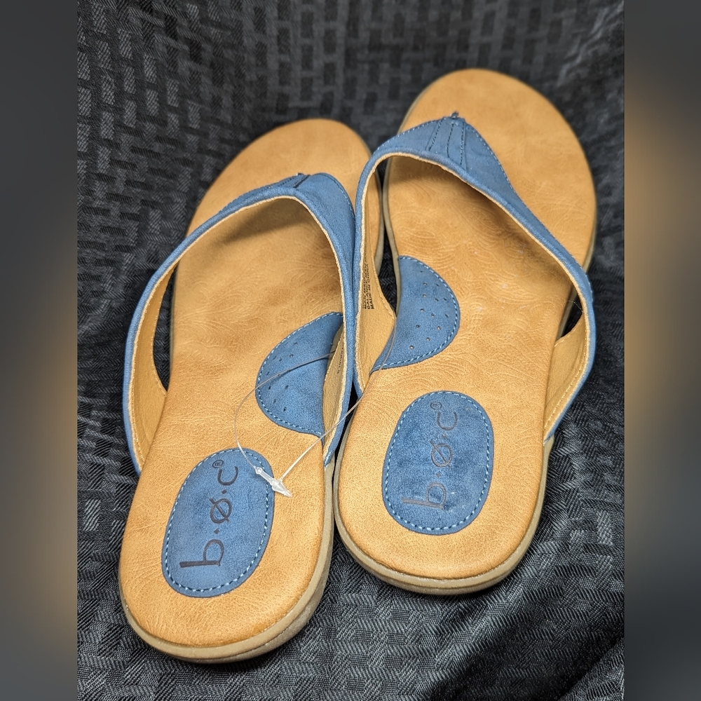 Sky Blue and Honey BoC Born of Concepts Comfort Sandals - Picture 2 of 4